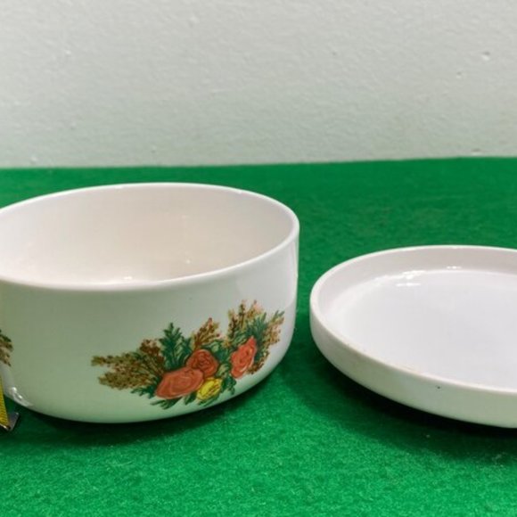 Vintage Italglass Ceramic Lidded Dish,Elegant Trinket Ring Storage Box - Picture 7 of 10
